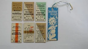 SIX 1954 UETLIBERG ZURICH ZERMATT TRAIN TICKETS SEENACHTFEST CARD - Picture 1 of 6