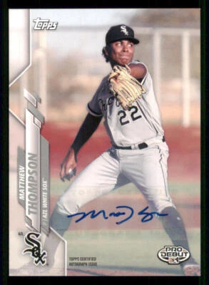 2020 Topps Pro Debut AUTO #PD92 Matthew Thompson - Image 1 of 2