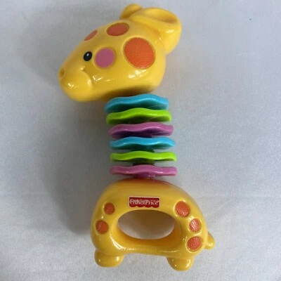 Sonajero bebé jirafa Fisher-Price con anillos para el cuello y cabeza giratoria Foto 1 de 4