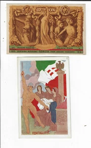 2 Italienische Kunst Postkarten Propaganda Faschismus 19. & 27. Fanteria - Bild 1 von 2
