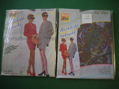 nur die Feinstrumpfhose 40den FLORA blickdicht bedruckt florales Muster Blumen