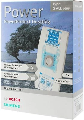 BOSCH TYPE G BAGS XXL GXL MegaAir SuperTex DUST Genuine Power Protect Bag x 5 - Image 1 of 4
