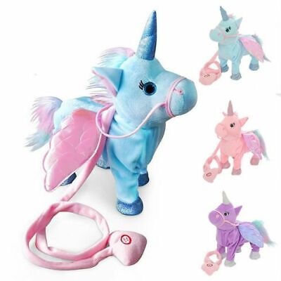 Magic Walking & Singing Unicorn Plush Toys Xmas Birthday Gifts For Kids Boy Girl • 33.95$
