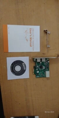 Scheda 2 USB 3.0 I/O Card 5Gb/s PCI-E Express  - Immagine 1 di 3