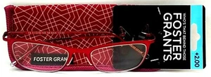 Foster Grant Leighton Wine Reading Glasses w/Soft Case ~ Choose Strength - Picture 1 of 2