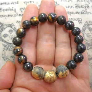 Amulet Leklai Beads Bracelet Talisman Black Magic Protection Thai Money Lucky - Picture 1 of 6