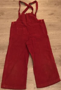 Vintage Women's Marshall & Co Red Corduroy Rockabilly Pockets Jumpsuit Overalls - Picture 1 of 10