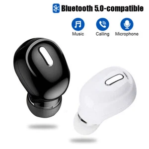 Stereo Earphone Earbuds Headset Bluetooth 5.0 Earpiece Wireless Headphone Single - Picture 1 of 20