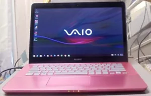 Sony Pink Fit SVF14A14CXP 14" Pantalla Táctil i5 1.8G 8g Ram 500Gb HD Retroiluminación DVD - Imagen 1 de 3