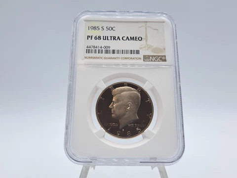 1985-S NGC PF68 Ultra Cameo Kennedy PROOF Half Dollar 414-009 Cover