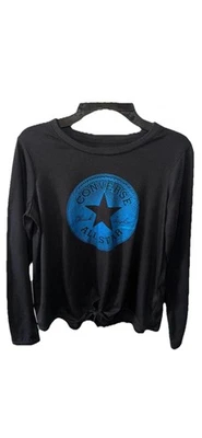 Girls XL black long sleeve shirt #Converse black, long sleeve, graphic print,  - Image 1 of 3