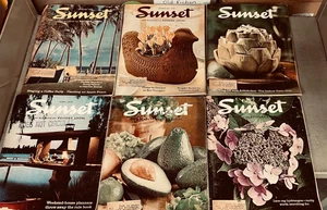 Vintage Sunset Magazines 1970 Jan-Aug, Oct-Dec, Set of 11 - Picture 1 of 2
