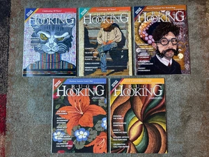 Lot of 5 Rug Hooking Magazines 2019 Full Year (Jan-Dec) w/ Intact Patterns - Picture 1 of 6