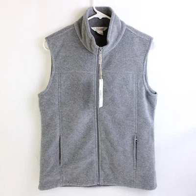 Natural Reflections Heather Gray Fleece Zip Up Vest Women's Size Medium - Image 1 of 4