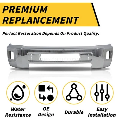 Front Bumper Face Bar W/Fog Hole Fit For Chevy Silverado 2500 3500 HD 2015-2019 - Image 1 of 4