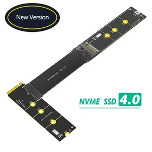 90/270 Degree Right left For NGFF M.2 M-Key NVME SSD Extension Cable 64Gbps - Zdjęcie 1 z 28