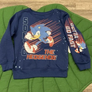 Sonic the Hedgehog Toddler 5T Embroidered Graphic Pullover Sweatshirt - Picture 1 of 4