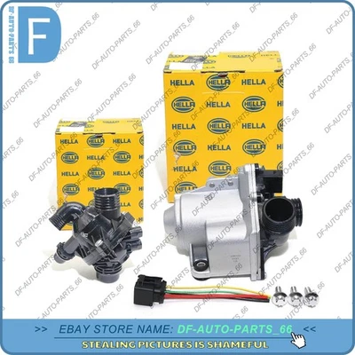 Bomba de agua de motor eléctrico HELLA fabricante de equipos originales con termostato para BMW 335i N55 x5 x6 3,0 L Foto 1 de 4