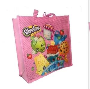 Shopkins Shopville Pink Tote Bag 14" X 13" X 5" Reusable Eco Shopping Tote - Picture 1 of 2