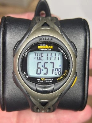 Timex Ironman Triathlon 30-Lap Heart Rate Monitor Watch T5C401 – WR50M, INDIGLO - Image 1 of 4