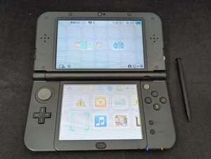 B492 Nintendo new 3DS LL XL console Metallic Black w/pen x - Picture 1 of 8