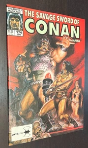 SAVAGE SWORD OF CONAN #174 (Marvel Comics 1990) -- Copper Age Fantasy -- NM- - Picture 1 of 3