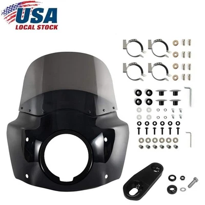 Carenado del faro delantero con parabrisas de 11"" para Harley Sportster 883 1200 1986-04 Foto 1 de 4
