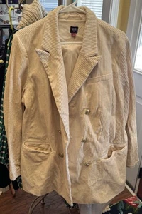 Rowing Blazers x Target Cream Women's Size 1X Corduroy Double Breasted Blazer - Picture 1 of 2