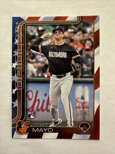 2025 TOPPS SERIES 1 COBY MAYO ROOKIE RC #20 INDEPENDENCE DAY VARIATION SSP 40/76 - Picture 1 of 7