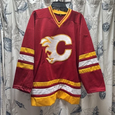 Vintage 80s Calgary Flames Hockey Jersey LARGE - Image 1 of 4