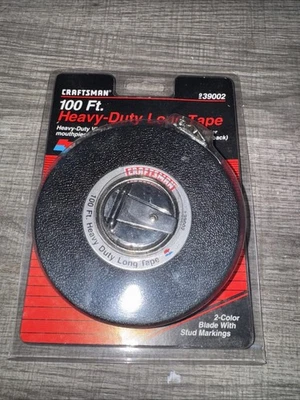 Sears Craftsman USA Nos 100 ft Steel Measuring Tape VINTAGE Sealed Rare 39002 - Image 1 of 4