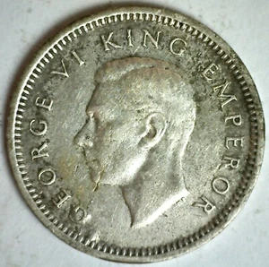 1939 New Zealand Silver Three Pence Coin Extra Fine Circulated George VI Ruler - Picture 1 of 2