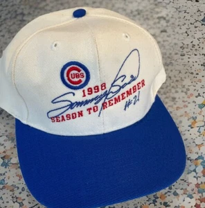 Vintage Cubs 1998 Hat Chicago Sammy Sosa A Season To Remember SnapBack New - Imagen 1 de 8