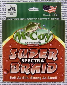 McCoy Fishing Line Braid Mean Green Spectra 150yd Spool 6LB Test 2LB Diameter - Picture 1 of 1