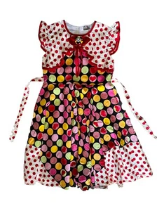 Blue Ribbon Girls Polka Dot Heart Dress Size EU 34 USA 14/16 - Picture 1 of 10