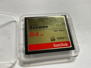 1pcs 64gb Sandisk Extreme 120mb/s Compact flash memory CF I DSLR Nikon Canon - Picture 1 of 3