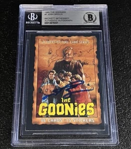 Beckett Witnessed 1985 Topps The Goonies #1 Josh Brolin Auto Signed Card BGS RC - Picture 1 of 4