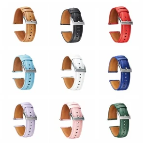 Genuine Leather Watch Strap Band with Spring Bar 20mm 22mm Women Men Replacement - Picture 1 of 25