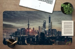 3D Fashion City Night View 7 Non-slip Office Desk Mouse Mat Keyboard Game - Picture 1 of 7