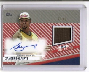 Camiseta deportiva de entrenamiento All-Star 2020 Topps Update Xander Bogaerts '16 MLB tarjeta automática/10 - Imagen 1 de 2