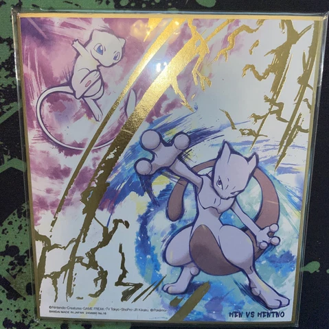 Pokemon MEW Two Shikishi Art Board card  Bandai Japan 4 3/4” X 5 1/4” 13x15cm Cover
