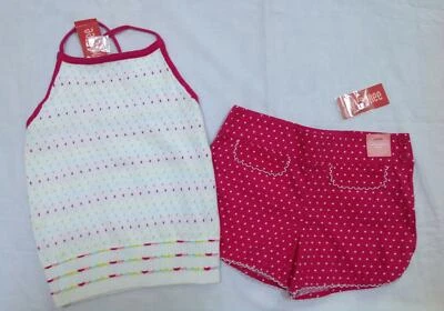 NWT Vtg Gymboree CANDY APPLE pink dot shorts speckle sleeveless knit top lot 9 - Image 1 of 4
