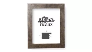US Kunstrahmen 1" flach italienisch Carbon Silber MDF Bild Poster Rahmen, Custom-A - Bild 1 von 6
