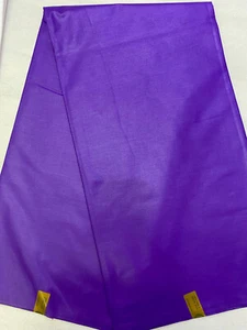 SOLID COLOR Waxed Polished Cotton Fabric,6 Yards 100% Cotton- PURPLE - Picture 1 of 2