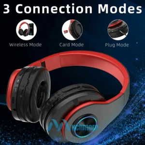 Stereo Brass Headphones Bluetooth 5.0 LED Gaming Headset Mic Noise Cancelling US - Photo 1 sur 15
