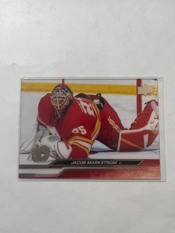 2023-24 Upper Deck Series 2 Clear Cut Jacob Markstrom Calgary Flames - Image 1 of 1