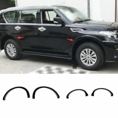 For Nissan Armada 17-2024 Bright Black Wheel Eyebrow Arch Fender Flare Cover - Image 1 of 4