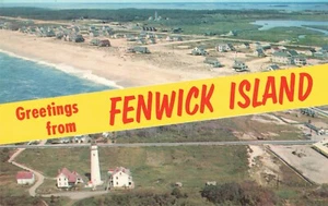Postcard Aerial View Fenwick Island Delaware - Picture 1 of 2