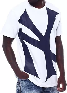 Mitchell & Ness NUEVA YORK Yankees AUTÉNTICA CAMISETA BLANCA CARA GRANDE - Imagen 1 de 9