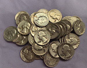 SILVER  ROLL OF 40 COINS  1957 P WASHINGTON QUARTERS TP-2993